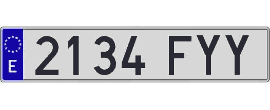 2134FYY matricula larga