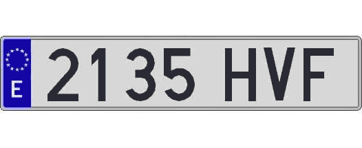 2135HVF matricula larga