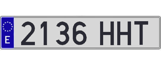 2136HHT matricula larga