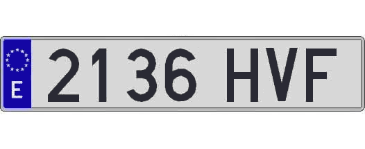 2136HVF matricula larga