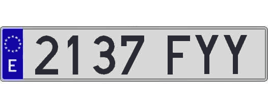 2137FYY matricula larga