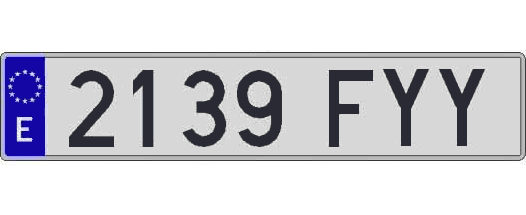 2139FYY matricula larga
