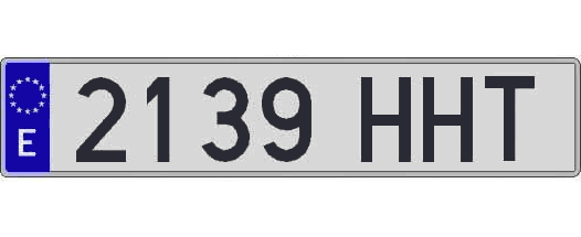 2139HHT matricula larga