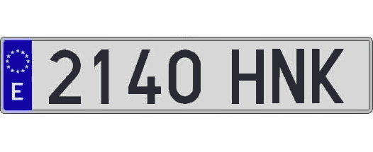 2140HNK matricula larga