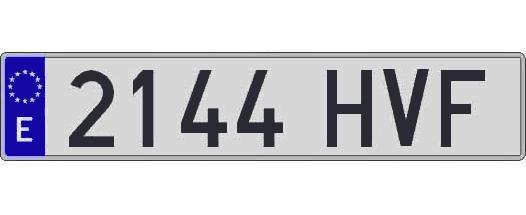 2144HVF matricula larga