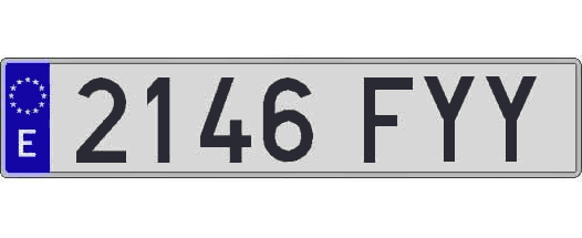 2146FYY matricula larga