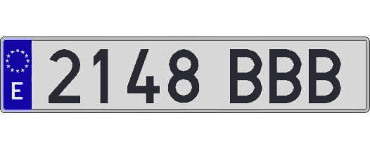 2148BBB matricula larga