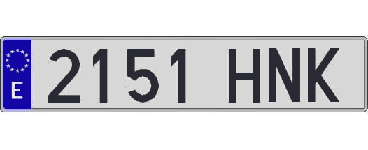 2151HNK matricula larga