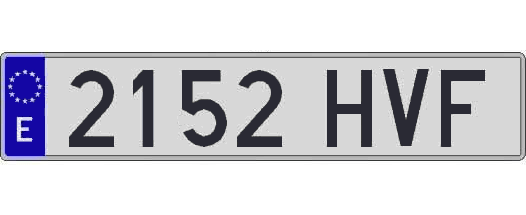 2152HVF matricula larga