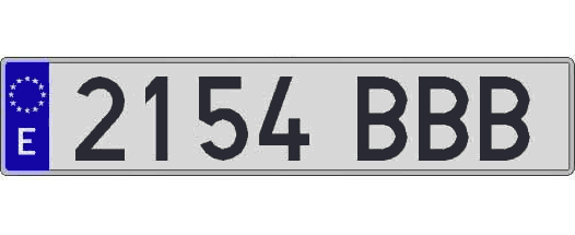 2154BBB matricula larga