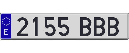 2155BBB matricula larga
