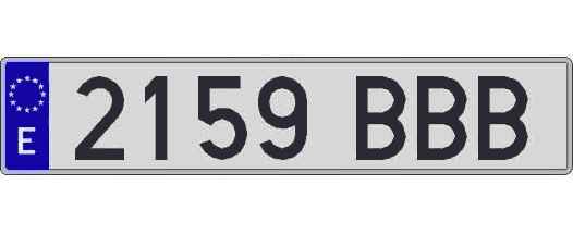2159BBB matricula larga
