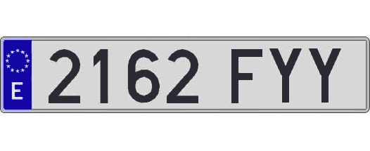 2162FYY matricula larga