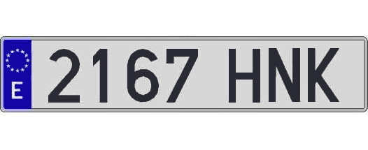 2167HNK matricula larga