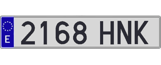 2168HNK matricula larga