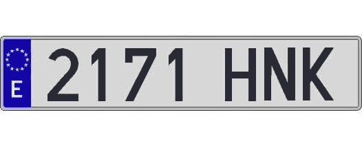2171HNK matricula larga
