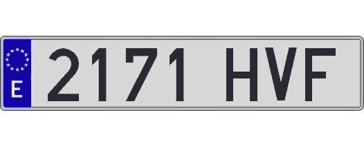 2171HVF matricula larga