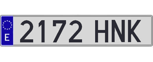2172HNK matricula larga
