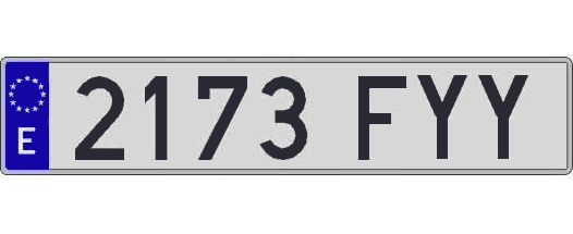 2173FYY matricula larga