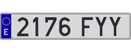 2176FYY matricula larga