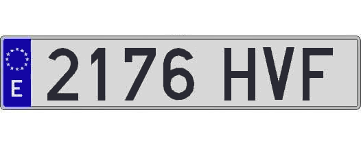 2176HVF matricula larga