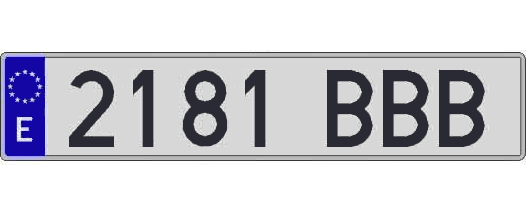 2181BBB matricula larga