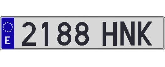 2188HNK matricula larga