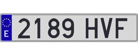 2189HVF matricula larga