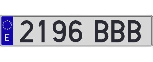 2196BBB matricula larga