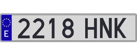 2218HNK matricula larga
