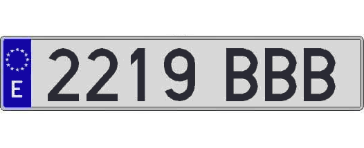 2219BBB matricula larga