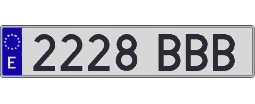 2228BBB matricula larga