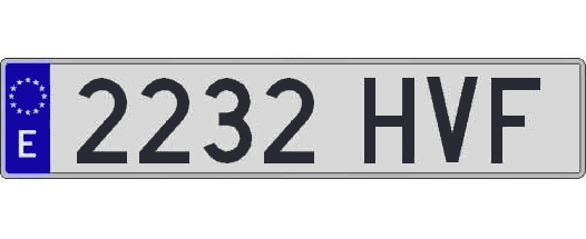 2232HVF matricula larga