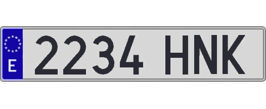 2234HNK matricula larga