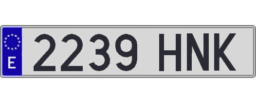 2239HNK matricula larga