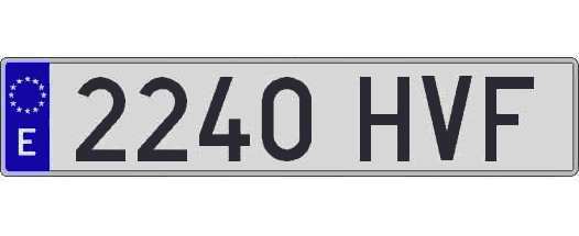 2240HVF matricula larga