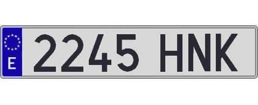 2245HNK matricula larga