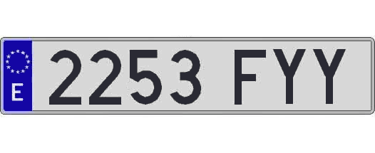 2253FYY matricula larga