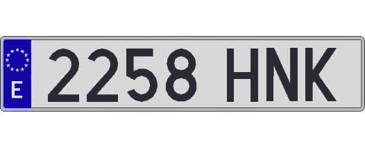 2258HNK matricula larga