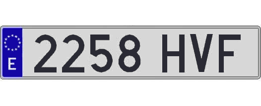 2258HVF matricula larga