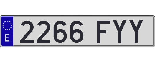2266FYY matricula larga
