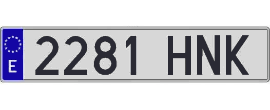 2281HNK matricula larga