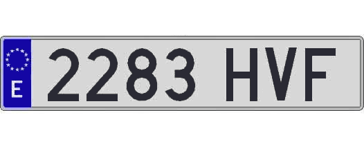 2283HVF matricula larga