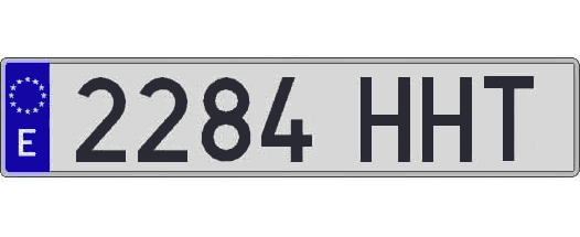 2284HHT matricula larga