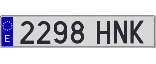 2298HNK matricula larga