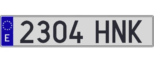 2304HNK matricula larga