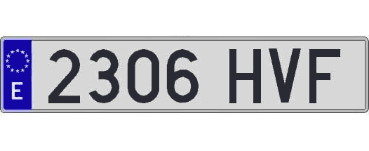 2306HVF matricula larga