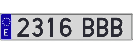 2316BBB matricula larga