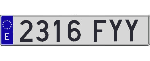 2316FYY matricula larga