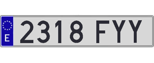 2318FYY matricula larga